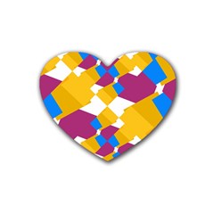 Layered Shapes Heart Coaster (4 Pack)