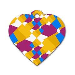 Layered Shapes Dog Tag Heart (two Sides) by LalyLauraFLM