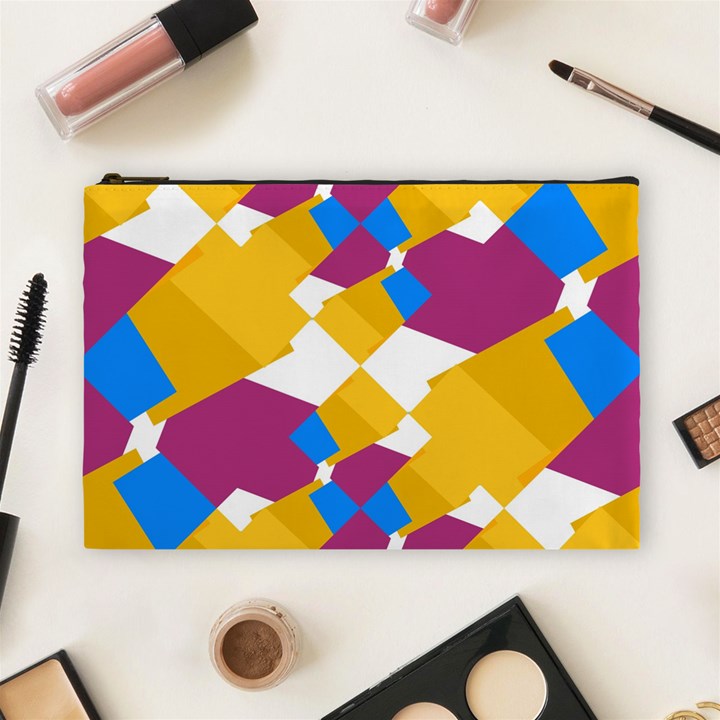 Layered shapes Cosmetic Bag (Large)