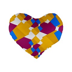 Layered Shapes Standard 16  Premium Heart Shape Cushion 