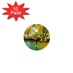 She Open s To The Moon 1  Mini Buttons (10 Pack) 