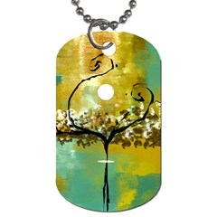 She Open s To The Moon Dog Tag (two Sides)