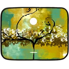 She Open s To The Moon Double Sided Fleece Blanket (mini) 