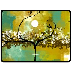 She Open s To The Moon Fleece Blanket (large) 