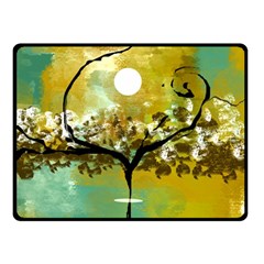 She Open s To The Moon Fleece Blanket (small)