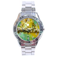 She Open s To The Moon Stainless Steel Men s Watch by digitaldivadesigns