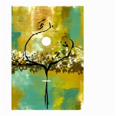 She Open s To The Moon Small Garden Flag (two Sides)