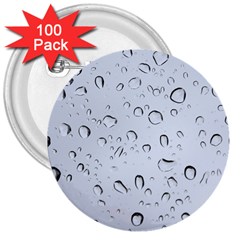 Water Drops 2 3  Buttons (100 Pack) 