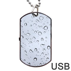 Water Drops 2 Dog Tag Usb Flash (one Side)