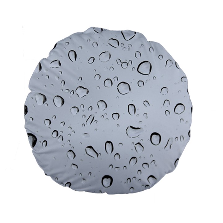 WATER DROPS 2 Standard 15  Premium Round Cushions