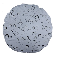 Water Drops 2 Large 18  Premium Flano Round Cushions