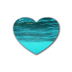 Underwater World Rubber Coaster (heart)  by trendistuff