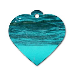 Underwater World Dog Tag Heart (two Sides)