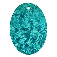 Turquoise Water Ornament (oval)  by trendistuff