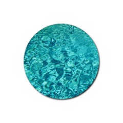 Turquoise Water Rubber Coaster (round)  by trendistuff