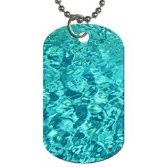 Turquoise Water Dog Tag (one Side)