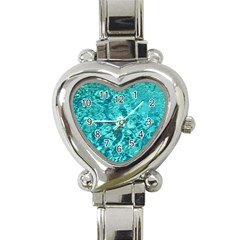 Turquoise Water Heart Italian Charm Watch