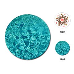 Turquoise Water Playing Cards (round) 