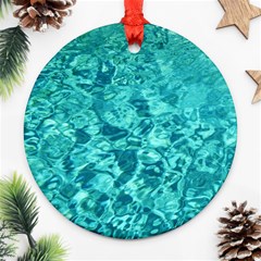 Turquoise Water Round Ornament (two Sides)  by trendistuff