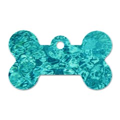 Turquoise Water Dog Tag Bone (two Sides)