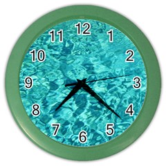 Turquoise Water Color Wall Clocks by trendistuff