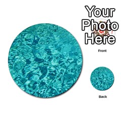 Turquoise Water Multi-purpose Cards (round)  by trendistuff