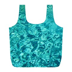 Turquoise Water Full Print Recycle Bags (l) 