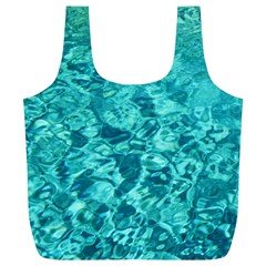 Turquoise Water Full Print Recycle Bags (l) 