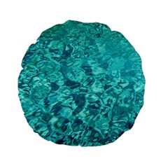 Turquoise Water Standard 15  Premium Flano Round Cushions