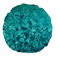 Turquoise Water Large 18  Premium Flano Round Cushions by trendistuff