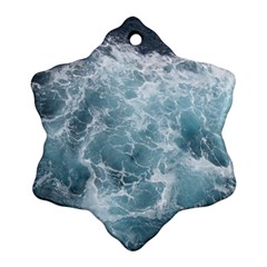 Ocean Waves Snowflake Ornament (2-side) by trendistuff