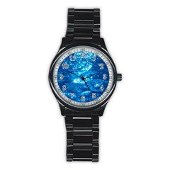 Light On Water Stainless Steel Round Watches