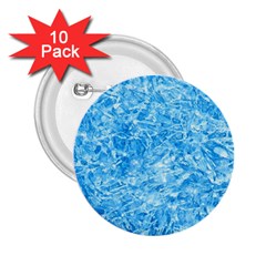 Blue Ice Crystals 2 25  Buttons (10 Pack) 