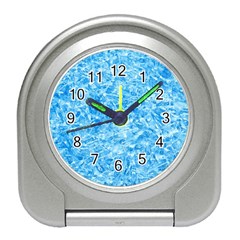 Blue Ice Crystals Travel Alarm Clocks by trendistuff