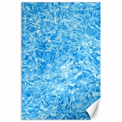 Blue Ice Crystals Canvas 24  X 36 