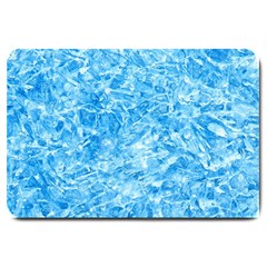 Blue Ice Crystals Large Doormat  by trendistuff