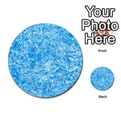 Blue Ice Crystals Multi-purpose Cards (round)  by trendistuff