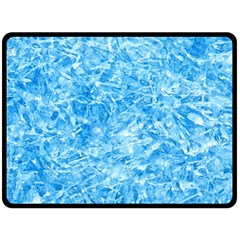 Blue Ice Crystals Fleece Blanket (large) 