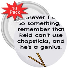 Reid s Chapsticks 3  Buttons (10 Pack) 