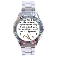 Reid s Chapsticks Stainless Steel Men s Watch by girlwhowaitedfanstore