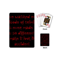 I ve Watched Enough Criminal Minds Playing Cards (mini) 