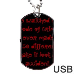 I ve Watched Enough Criminal Minds Dog Tag Usb Flash (two Sides)  by girlwhowaitedfanstore