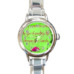 Garcia s Greetings Round Italian Charm Watches