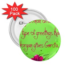 Garcia s Greetings 2 25  Buttons (100 Pack) 