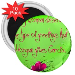 Garcia s Greetings 3  Magnets (10 Pack) 