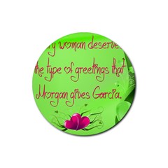 Garcia s Greetings Rubber Round Coaster (4 Pack)  by girlwhowaitedfanstore