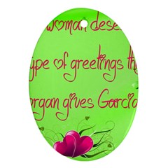 Garcia s Greetings Oval Ornament (two Sides)