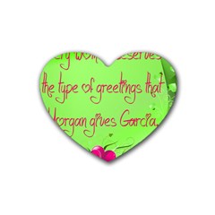 Garcia s Greetings Heart Coaster (4 Pack)  by girlwhowaitedfanstore