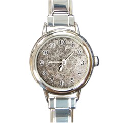 Weathered Grey Stone Round Italian Charm Watches