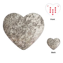 Weathered Grey Stone Playing Cards (heart)  by trendistuff